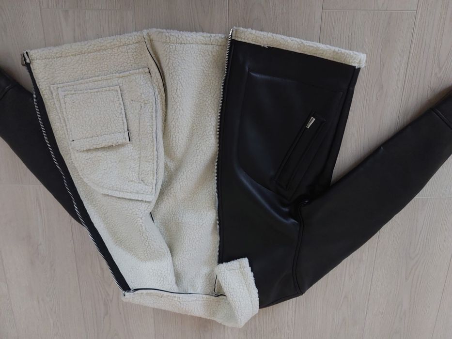 Кожено аке с плюшена подплата