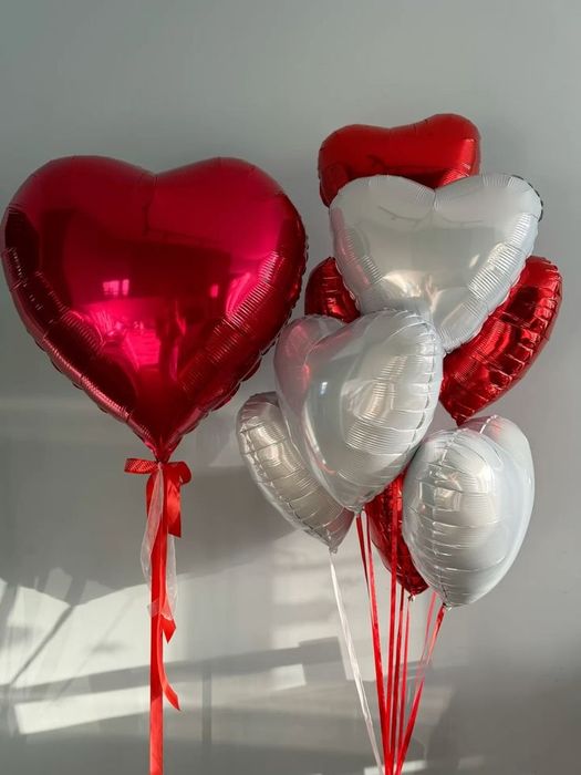 Гелиевые шары, сердца