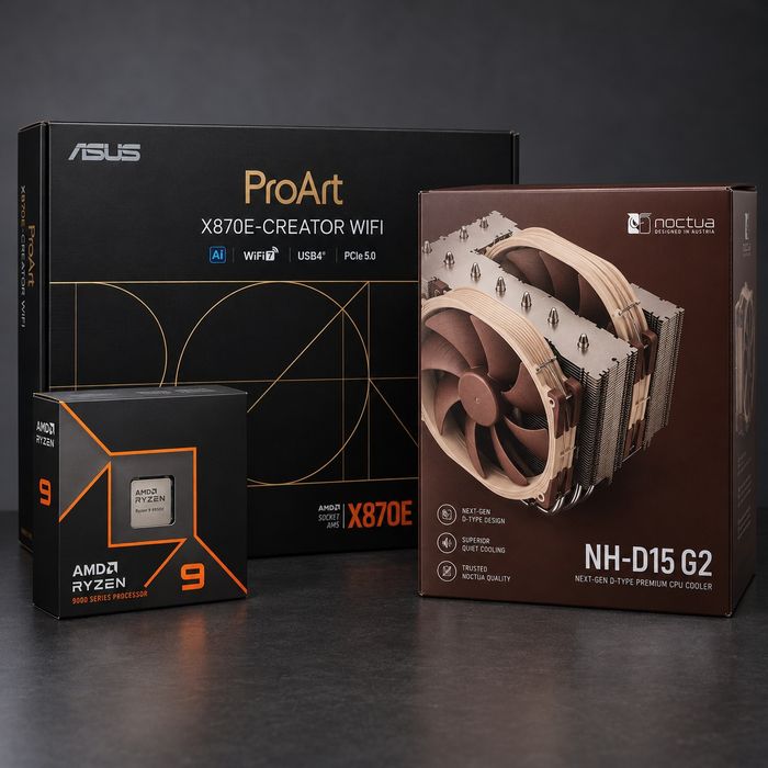 Комбо 3в1: Ryzen 9 9950X + ASUS ProArt X870E-Creator WiFi + Noctua NH-D15 G2 | ГАРАНЦИЯ