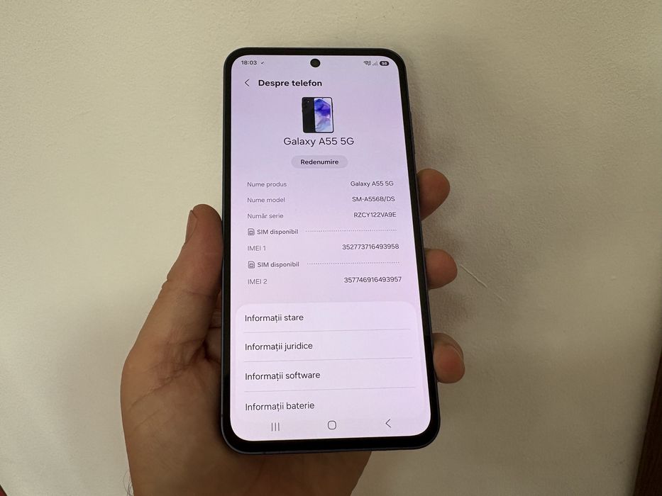 Samsung Galaxy A55 5G, 128 gb, 8 gb ram, Awesome Navy, dual sim