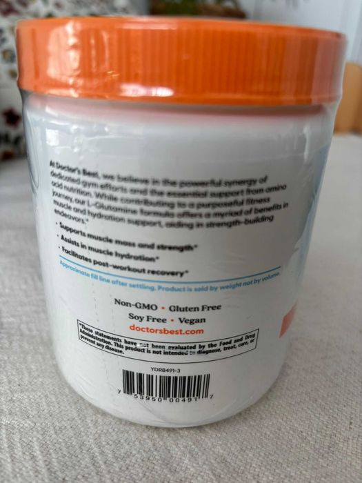 L-Glutamine Pura Pulbere - Dr's Best, 300gr, sigilata, SUA