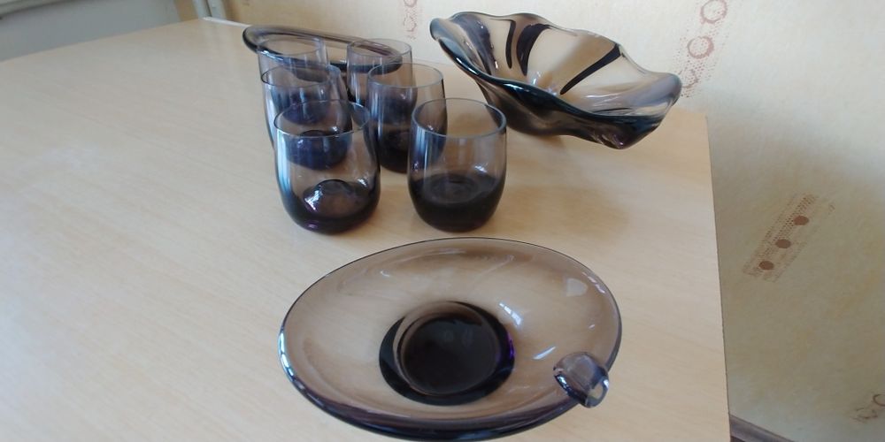 Сервиз опушено стъкло