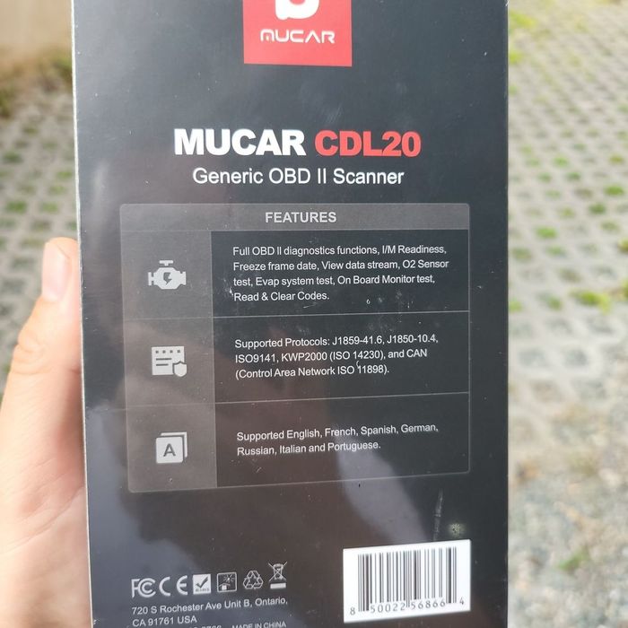 MUCAR CDL20 tester/scanner auto OBD II cu display
**mic, portabil