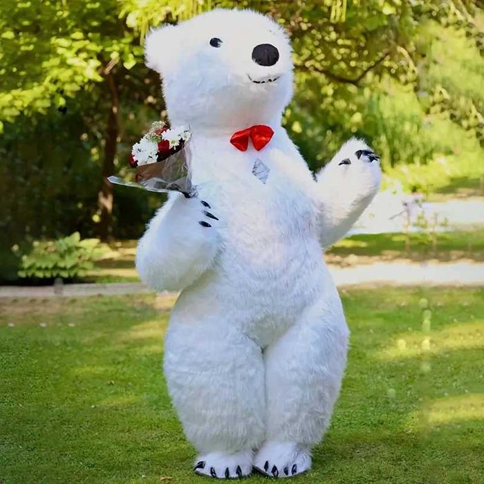 Гигантски надуваем Костюм на Мики маус Мини маус 1,9м за парти