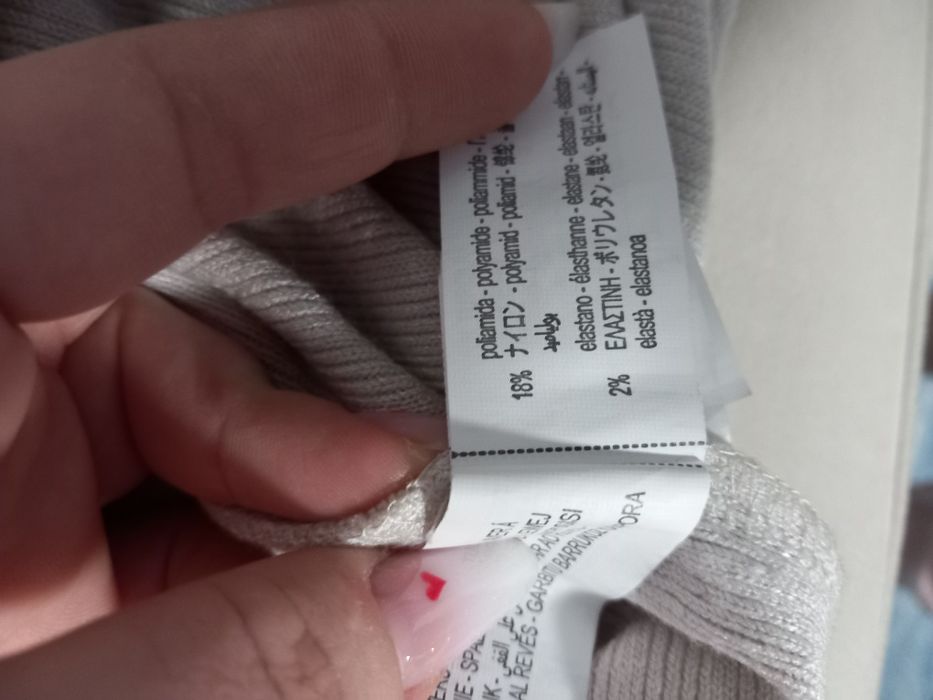 Rochie tricotata midi grej deschis crem mărimea S Zara