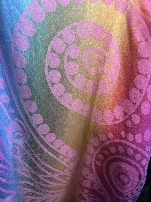 Esarfa premium cu franjuri, casmir si bumbac