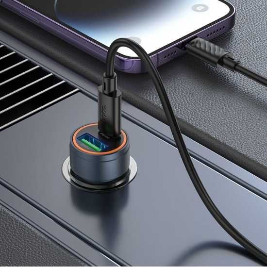 Зарядно за Кола USB Type C PD30W QC30 30W с Кабел Type C към Lightning