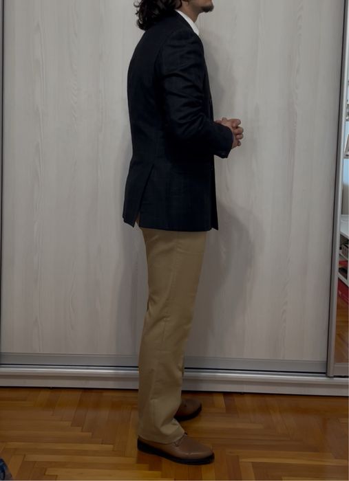 Sacou Hugo Boss Vintage patrate cu doua randuri de nasturi