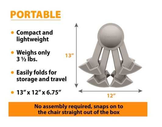 Столче за пътуване Sack'n seat, Средство за повдигане на стол KABOOST
