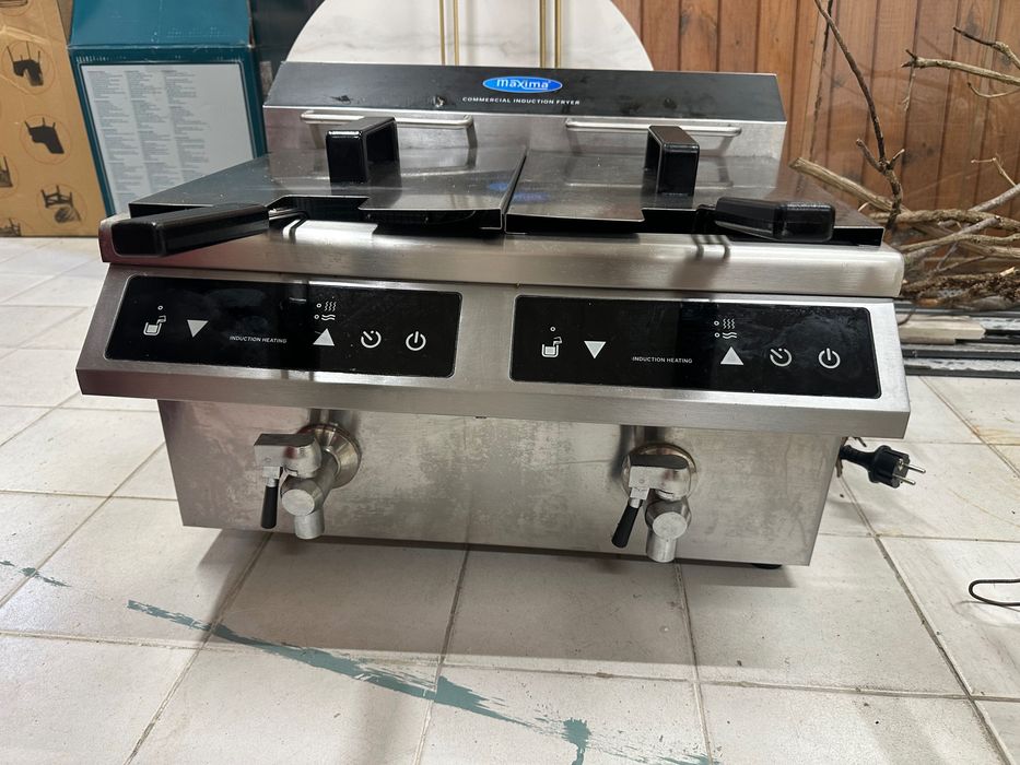 Професионален фритюрник - 2 кошници х 8 л. - MAXIMA INDUCTION 3500W