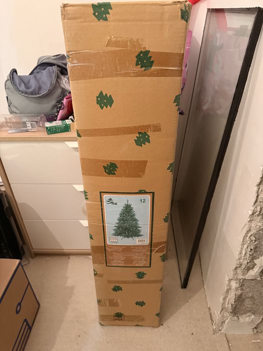 Brad artificial 150cm, cu varfuri albe