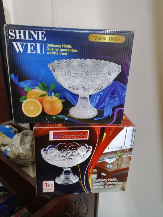 Chaq chuqlar uchun xuristal idishlar.