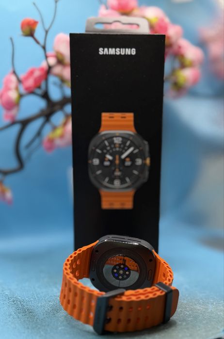 Samsung Galaxy Watch Ultra (2025), 47mm, LTE, 64GB, Titanium Gray + Orange Band