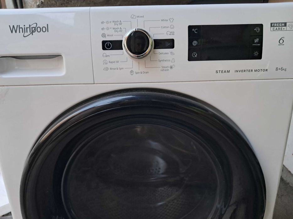 Mașină de spălat Whirlpool cu uscator, an 2020 cu usa blocată