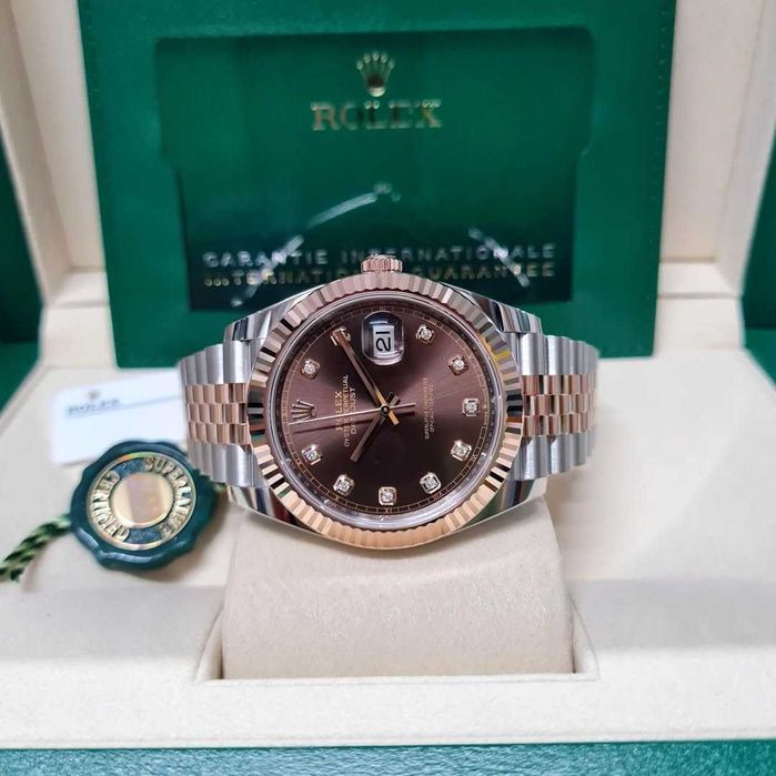 rolex datejust 41mm choholat dial bi2