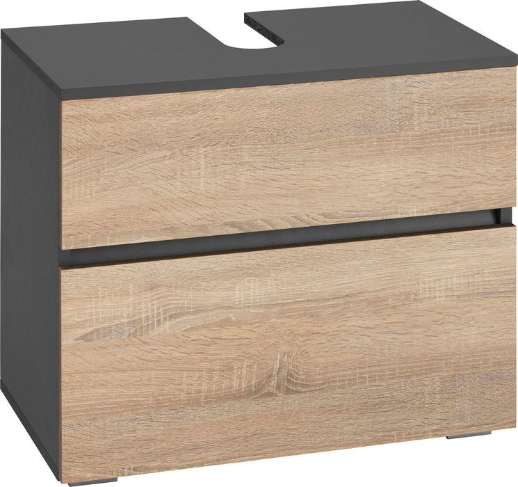 Comoda de baie chiuveta Wisla, sertar, antracit sonoma, 60 cm