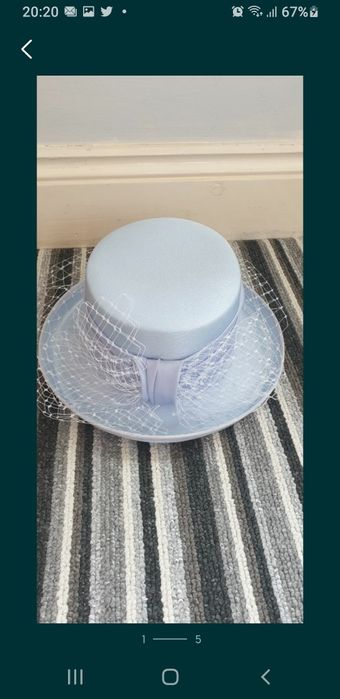 Pălărie pentru nuntă albastru