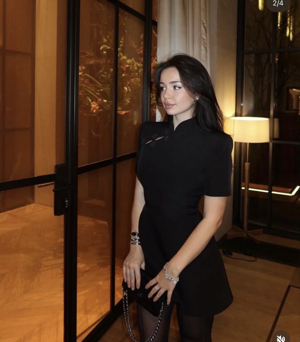 Платье черное мини