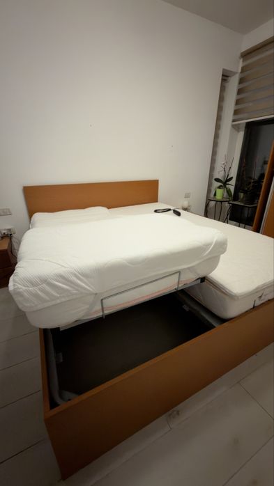 Pat electric 160*200, saltele ortopedice, plus topper si huse