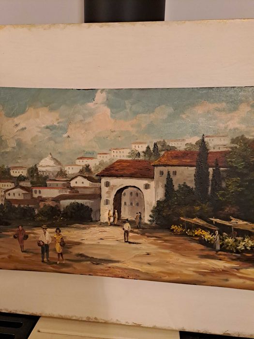 Pictura in ulei pe lemn