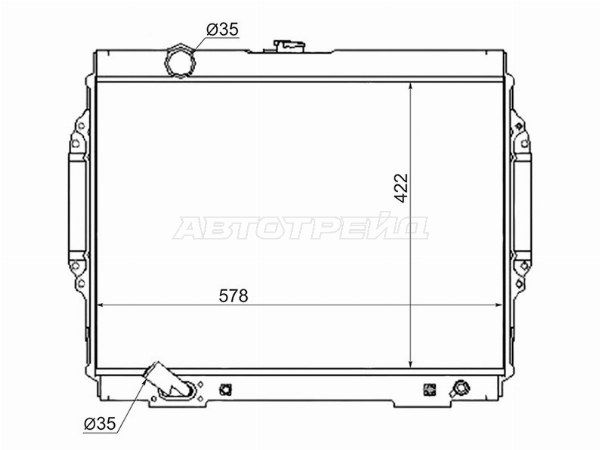 Радиатор  Mitsubishi Pajero