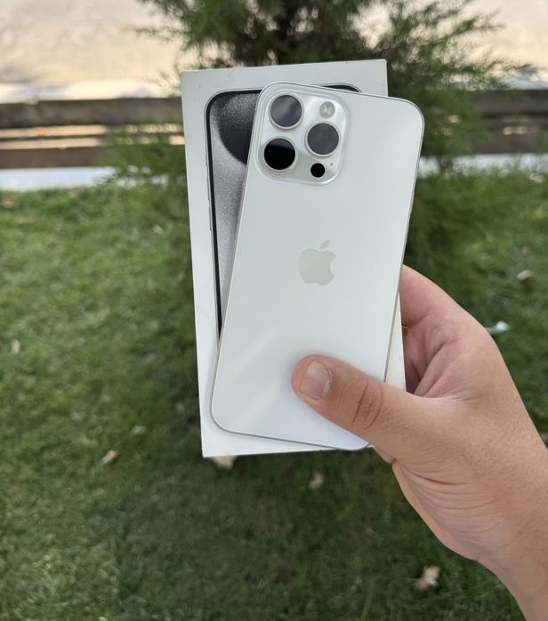 Iphone 15 Pro max Ideal 256gb White usta kormagan simkartali ayb yoq