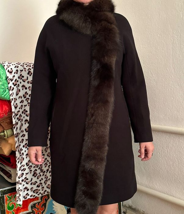 Кашимер пальто  воротник бобёр