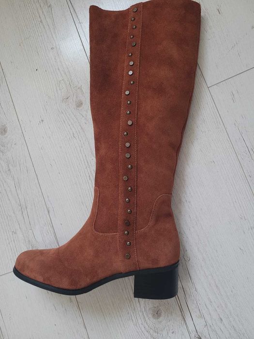 Cizme damă ”Emilie Karston”, piele naturală întoarsă. Noi.
