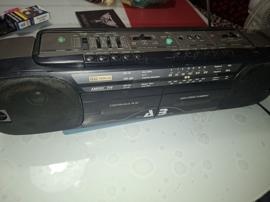 ITT Nokia Amigo 714, Radiocasetofon de colecție, dublu deck, egalizator, radio 4 benzi