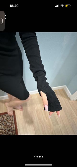 Платье лапша черное