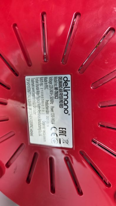 Friteuză cu aer cald (Air Fryer) Delimano Air Fryer Pro Red – Stare excelentă