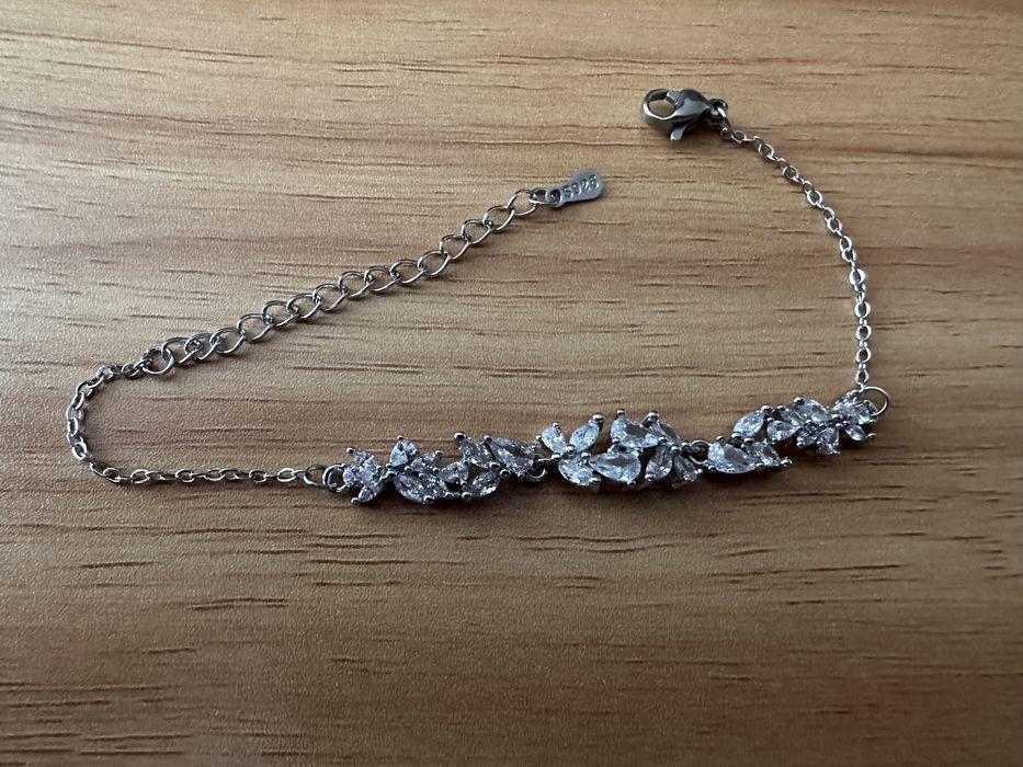 Сребърни синджири+гривна