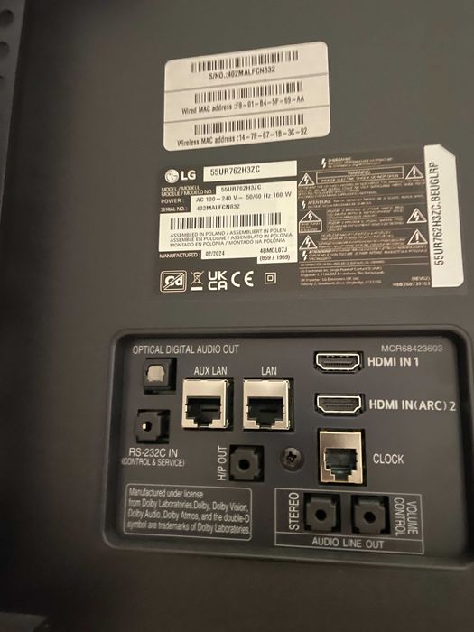 Televizor LG 55UR762H LED 55inch 3840x2160px Negru