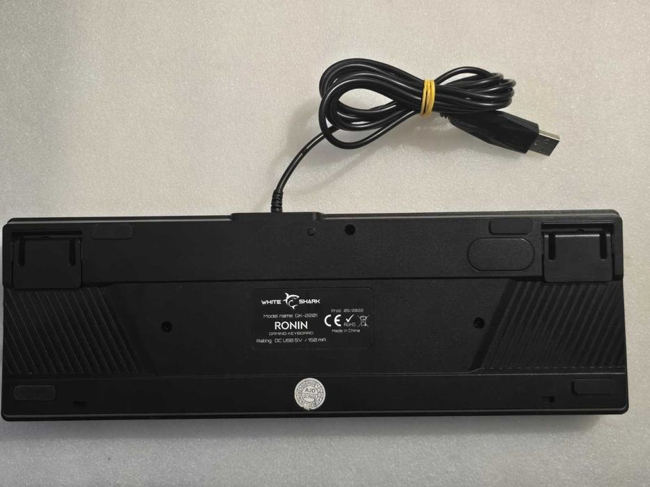 Tastatură Gaming White Shark Ronin GK-2201, Mecanică, Iluminare RGB, Layout 60%
