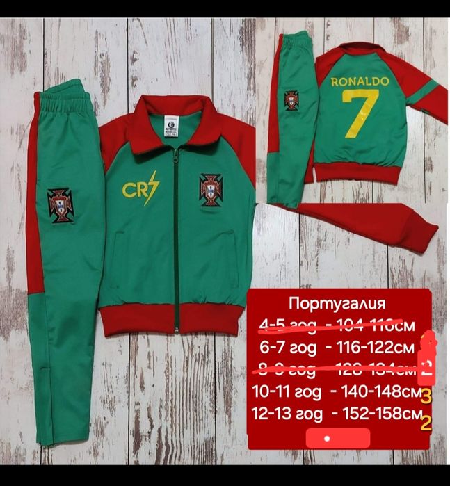 CR7 Португалия детско юношеска екипи
