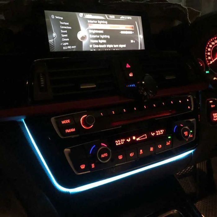 Rama LED lumini ambientale panou clima BMW Seria 3 F30 F31 4 F32 F36