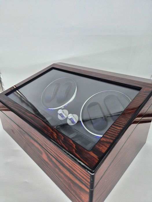Cutie Ceasuri Automate (Watch Winder) ANWBROAD 4+6 -LED & Piano Finish