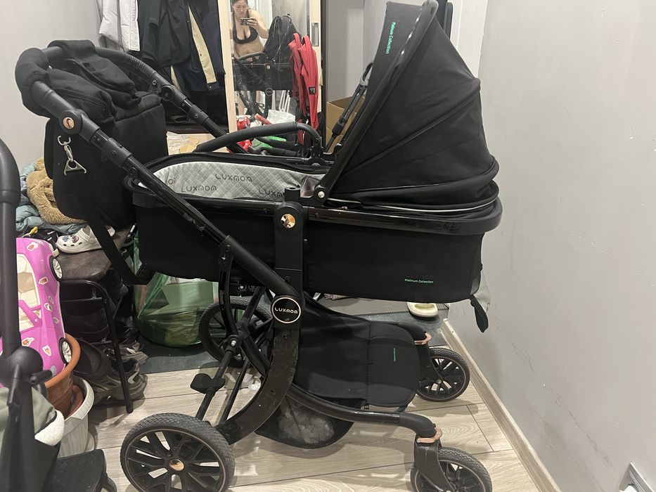 Коляска luxmom черная