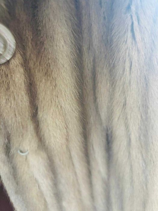 Vand haina de blana naturala, nurca, 3/4, Blancris, marimea 46