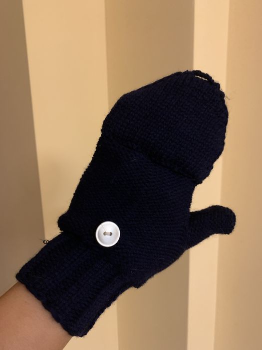 Ръчно плетени дамски ръкавици с капаче без пръсти За момичета или жени
