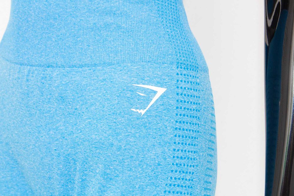 Gymshark дамски клин безшевен висока талия син за фитнес и спорт XL