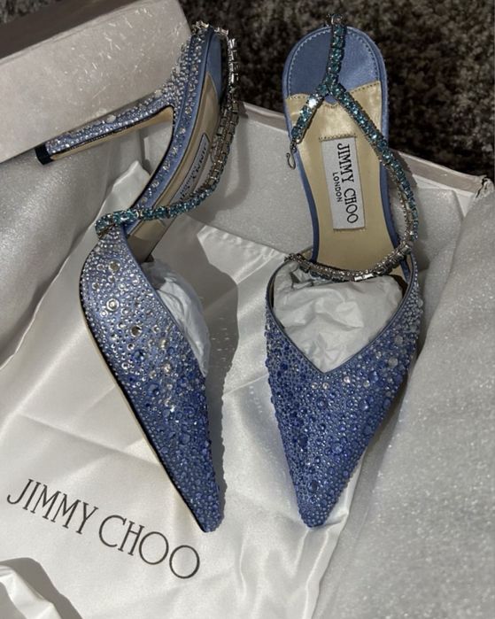 Pantofi Jimmy choo saeda crystal pe comanda