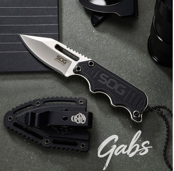 Малък тактически нож SOG Instinct Mini, неръждаема стомана 5CR15MOV, текстурирана G10 дръжка