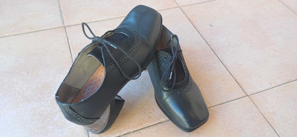 Обувки ЕСТЕСТВЕНА Кожа на GABINA с Декорации Кроко Кожа!Комфортни !№37