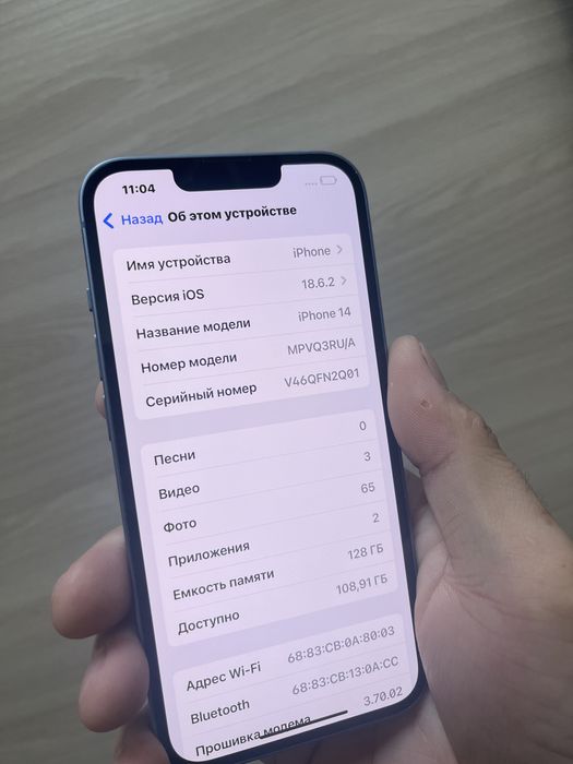 Айфон 14 память 128гб