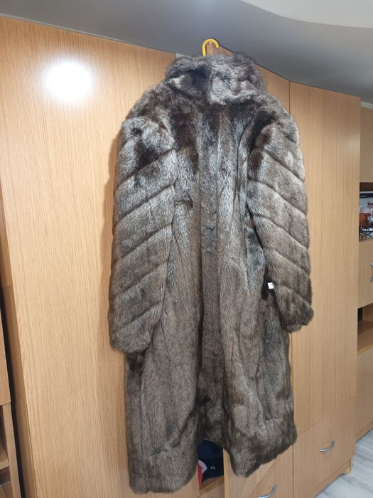 Haină blană lungă mărimea S,calitate deosebita
