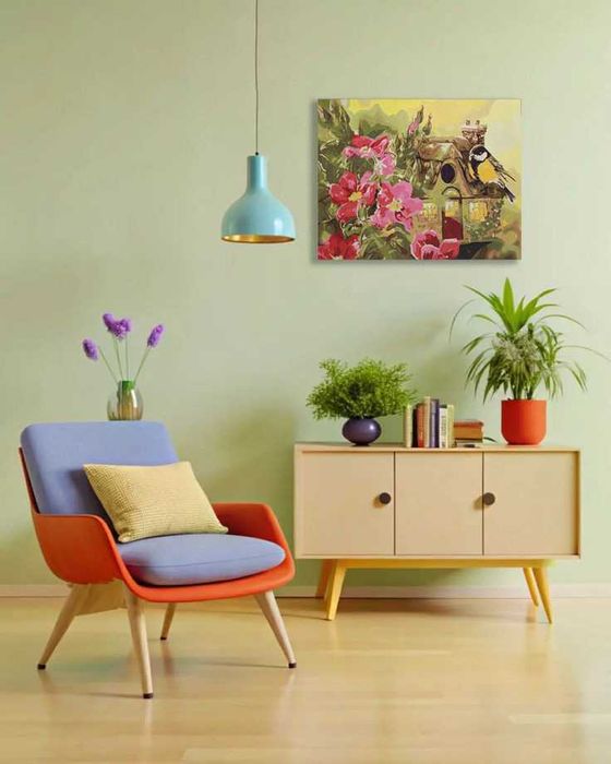 Картина цветы акрил