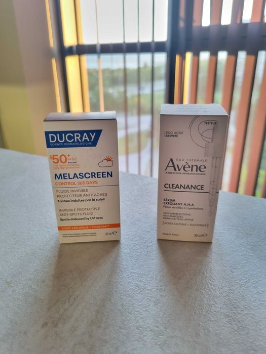 Avene Cleanance ексфолиращ серум и Ducray Melascreen флуид