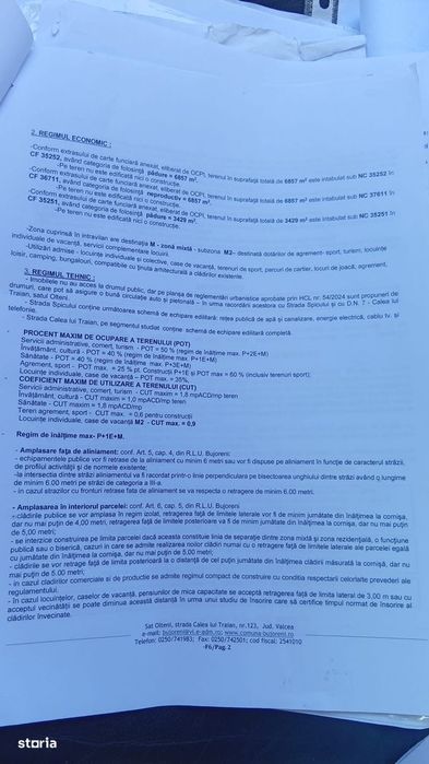 Teren Padure 6857 mp. intravilan Com Bujoreni-Valcea