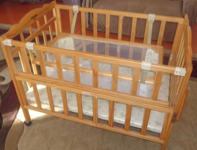 Детская манеж-кровать с люлькой